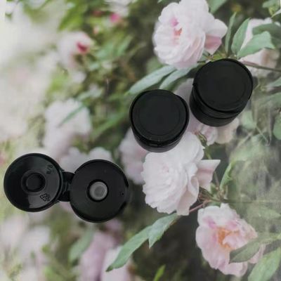 Matt Black Plastic Screw Disc Top Flip Cap 24/410 Silicone Valve 9.5mm