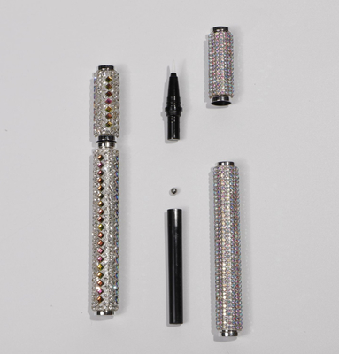 304 Steel Ball Empty Cosmetic Pen Leather Design Luxury type Eyeliner Glue Pen