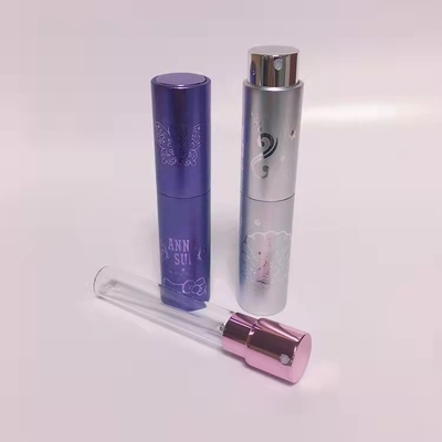 10ML Aluminum Shell Embossed Screw Perfume Spray Bottle Refill Luxury Design