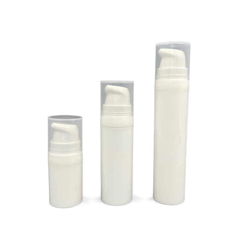 10ml 15ml Airless Pump Bottle Snap On White Plastic Screen Printing