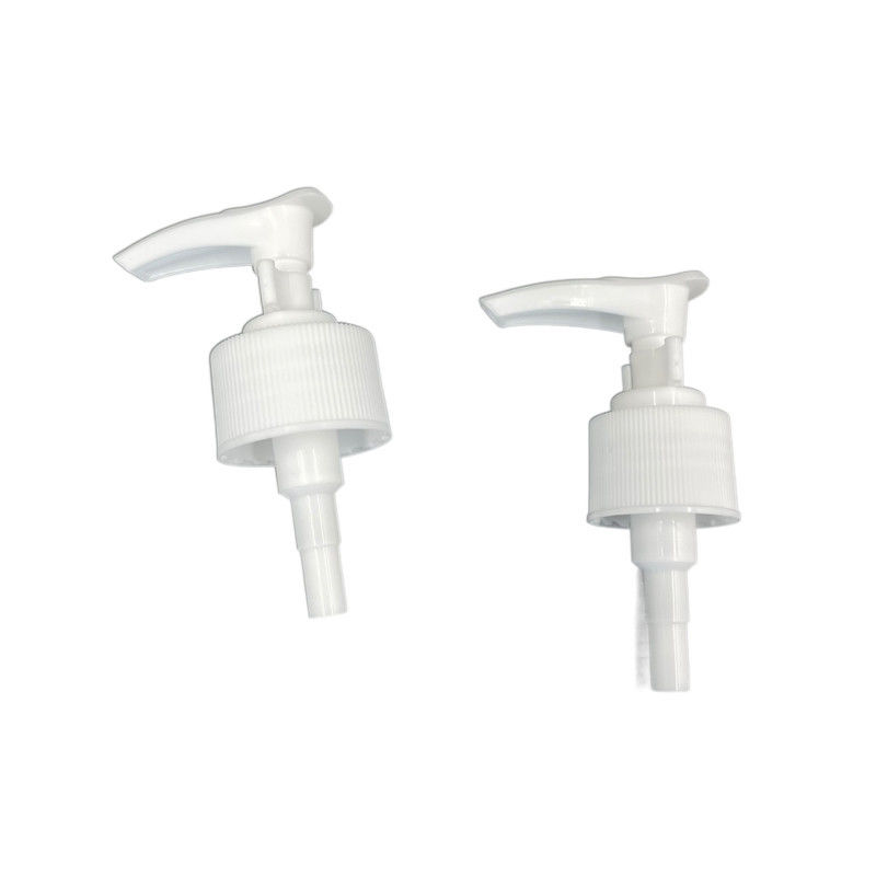 Small Dosage 0.7CC 24 / 410 Lotion Pump With Clip Silver Shine Aluminum Closure