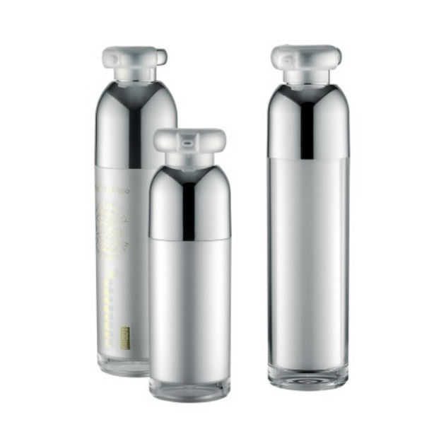 Luxury Cosmetic Pump Bottle Double Wall 15ml ABS Small Containers With Clip