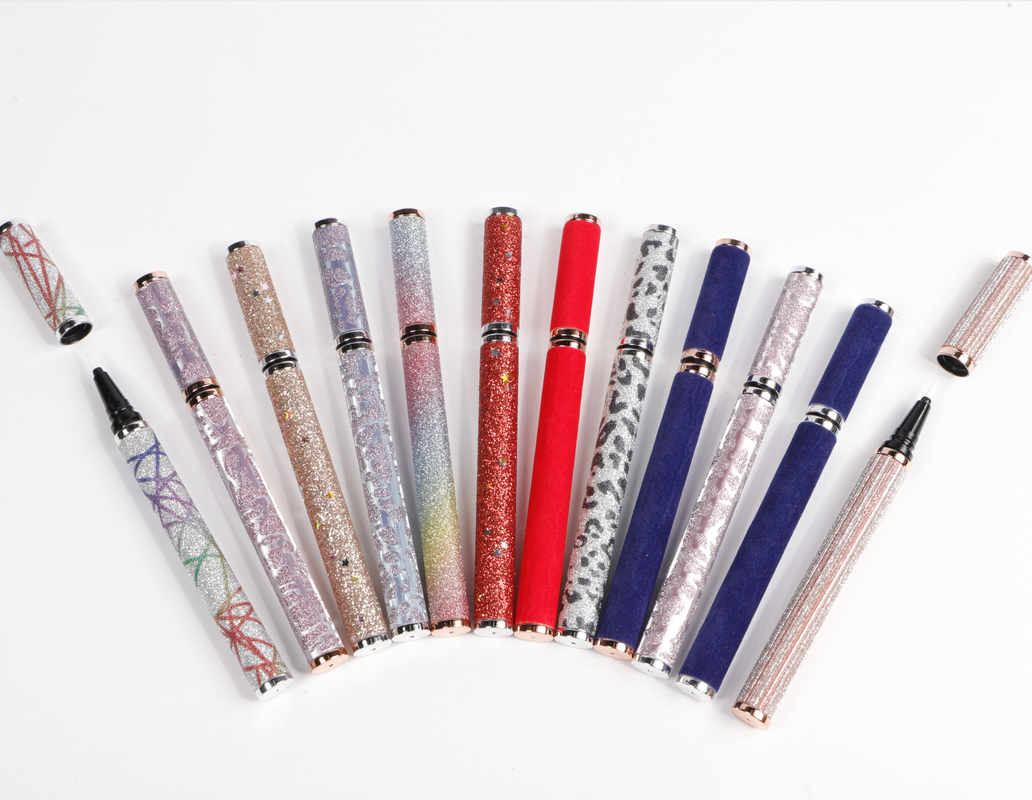 304 Steel Ball Empty Cosmetic Pen Leather Design Luxury type Eyeliner Glue Pen