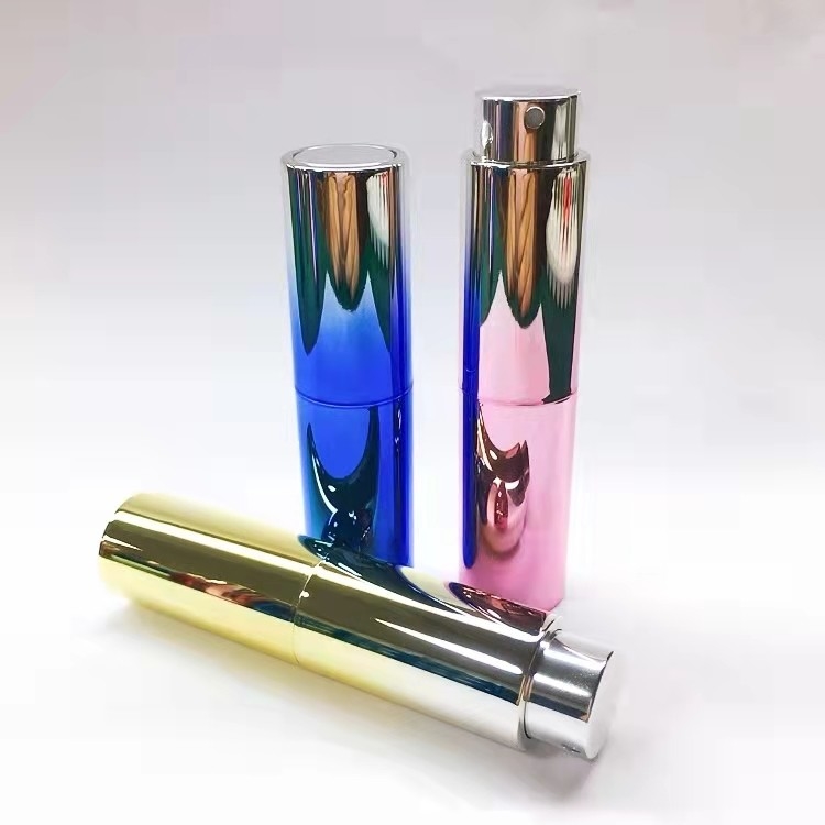 10ML UV Metalized Gradient Gold Color Customized Color Perfume Spray Container Personal Care Fragrance