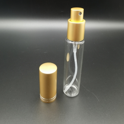 بطری شیشه ای لوله ای 10 میلی لیتری 20 میلی لیتری 25 میلی لیتری 30 میلی لیتری با اسپری های عطر آلومینیومی