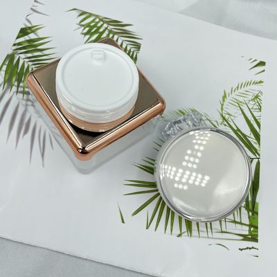 نوع مربع طرح لبه گرد شیشه کرم اکریلیک 30 گرم ، 50 گرم XY2202
