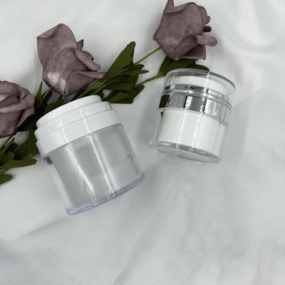 بطری کرم اکریلیک خالی 15 / 30 / 50 گرمی پمپ بدون هوا ابزارهای آرایش مسافرتی قابل حمل کانتینری
