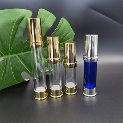 Lotion Actuator 15ml, 20ml, 30ml متالایز شده برای سرم لوسیون بطری پلاستیکی بدون هوا