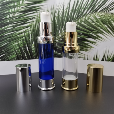 Lotion Actuator 15ml, 20ml, 30ml متالایز شده برای سرم لوسیون بطری پلاستیکی بدون هوا